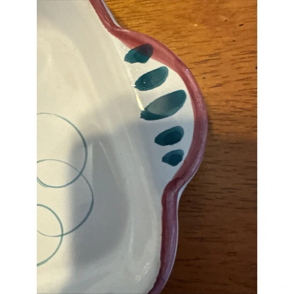 Deruta Signed Hand painted‎ In Italy Serving Dish Tray Platter 11x5